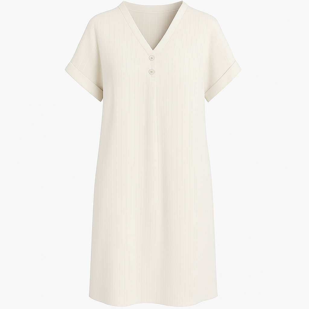 Women's Loose V Neck T-Shirt Dress Plus Size Beach Sundress