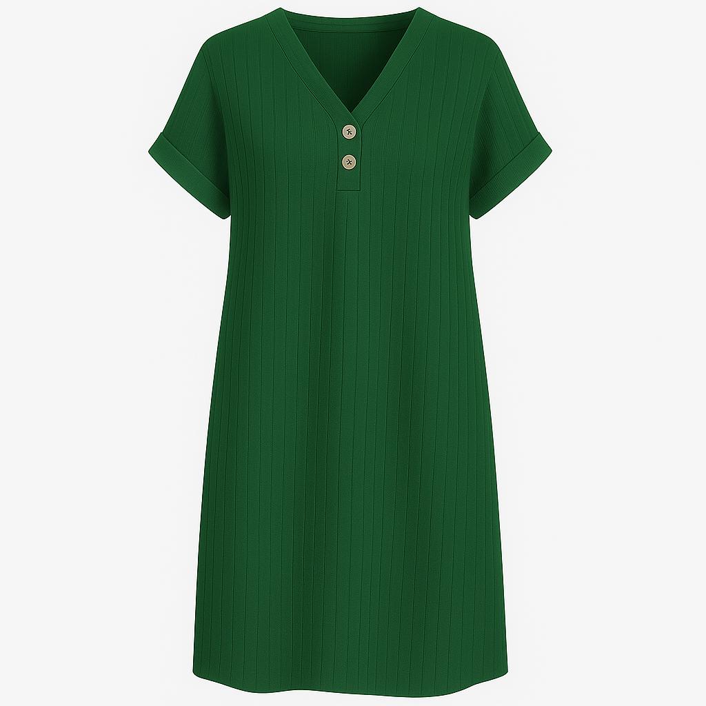 Women's Loose V Neck T-Shirt Dress Plus Size Beach Sundress