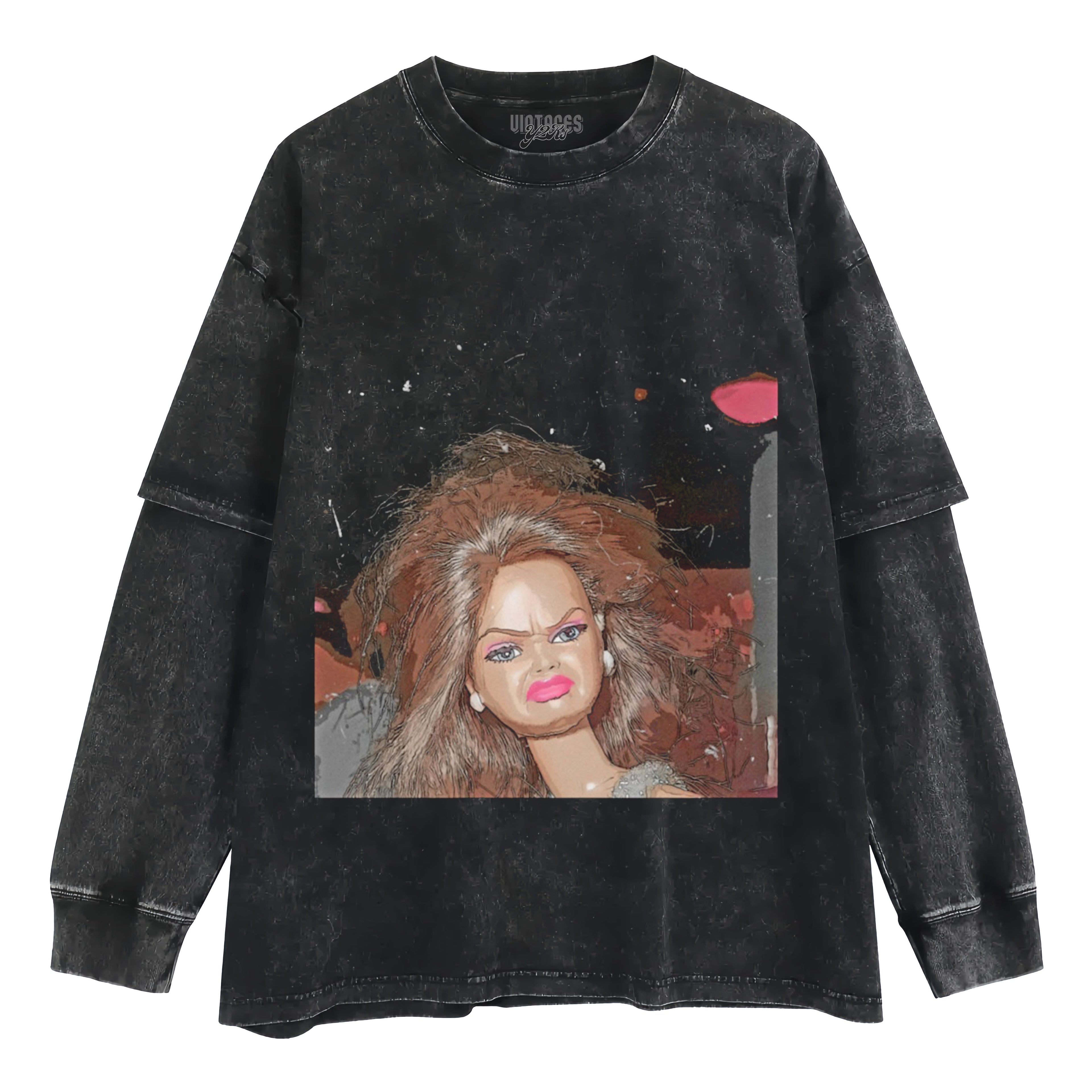 DISGUSTED-BARBIE-FACE TANK TOP & TEE & LONG SLEEVE & LAYERED LS & HOODIE