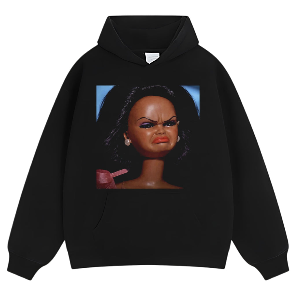 DISGUSTED BLACK BARBIE FACE MEME TANK TOP & TEE & LONG SLEEVE & LAYERED LS & HOODIE
