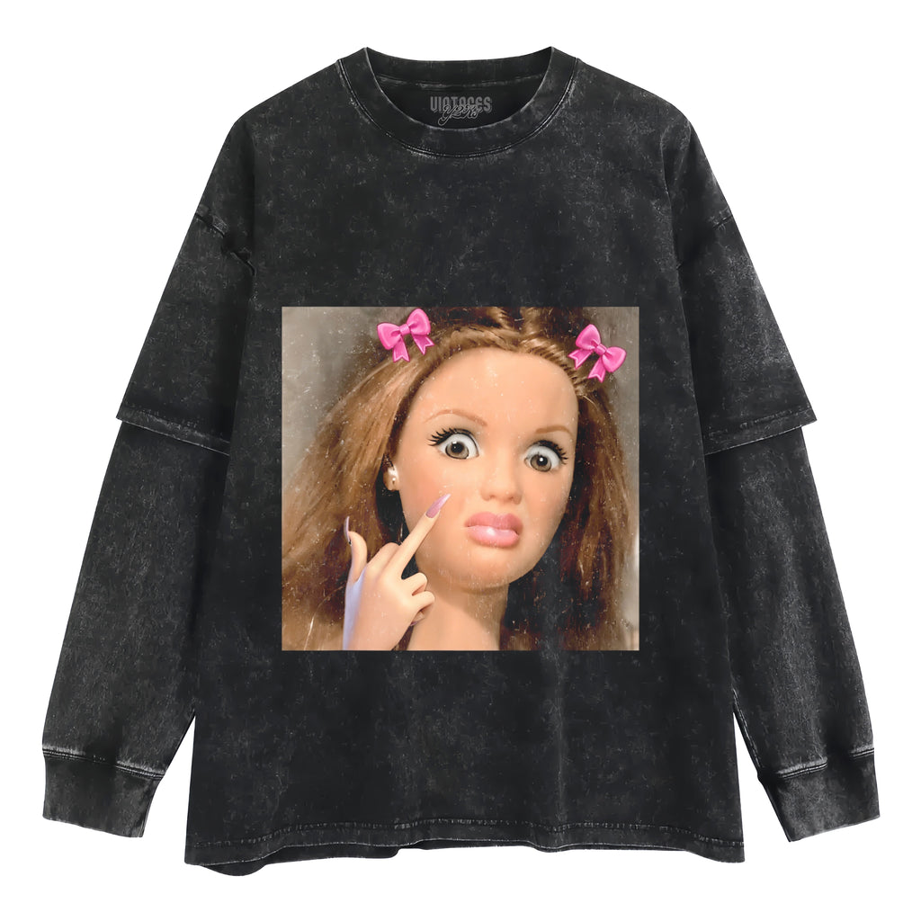 DISGUSTED DOLL MEME FACE TANK TOP & TEE & LONG SLEEVE & LAYERED LS & HOODIE