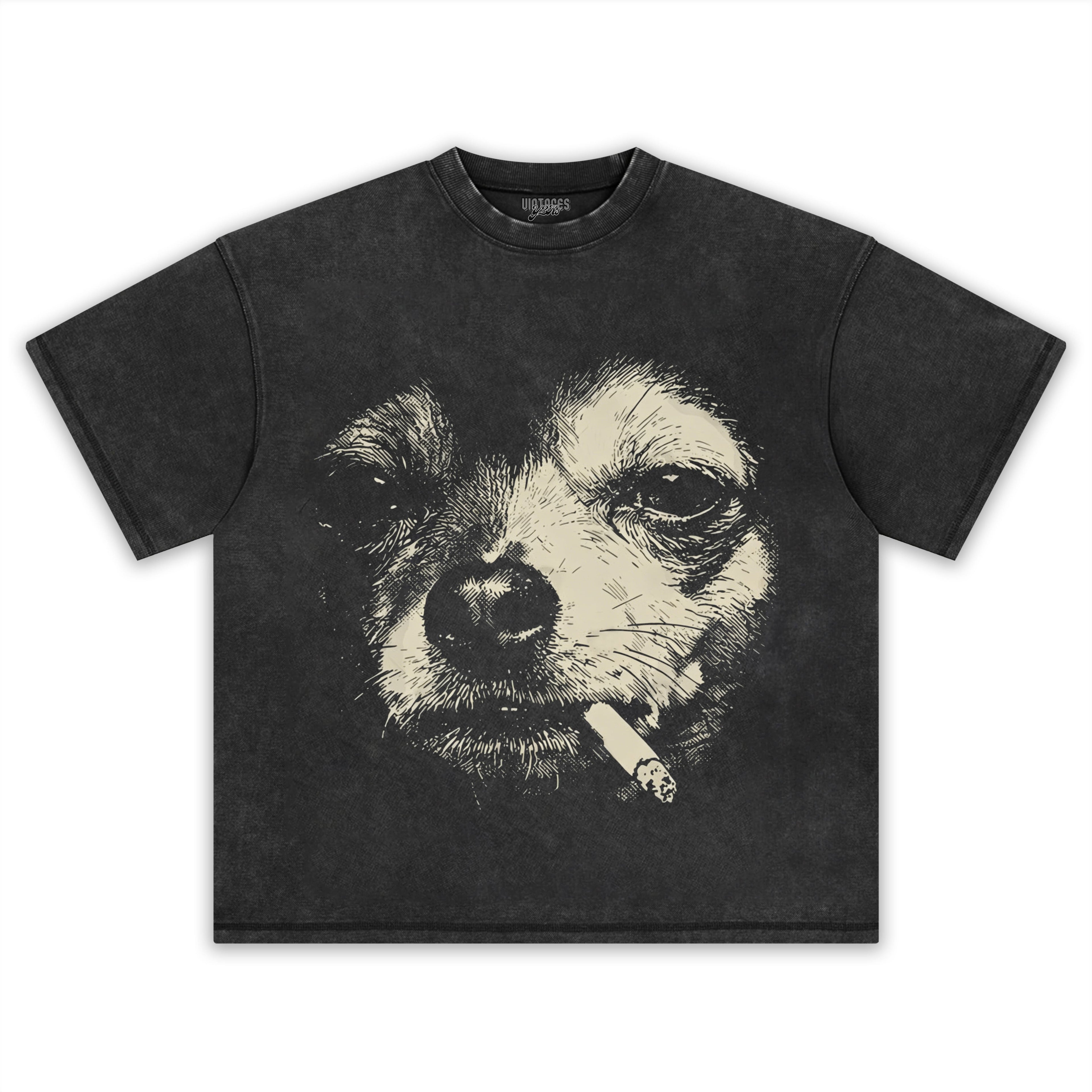 DOG - SMOKING - CIGARETTE TANK TOP & TEE & LONG SLEEVE & LAYERED LS & HOODIE