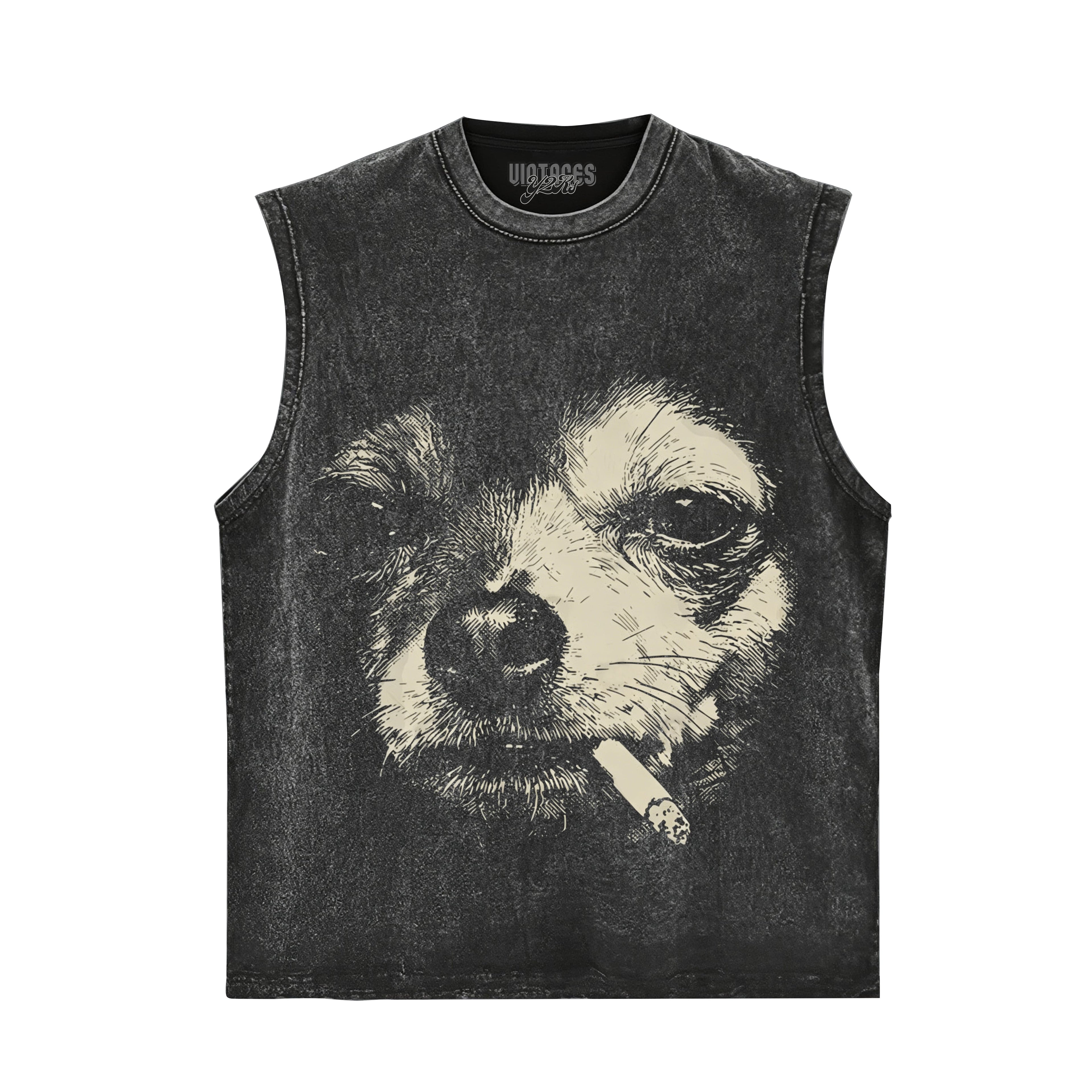 DOG - SMOKING - CIGARETTE TANK TOP & TEE & LONG SLEEVE & LAYERED LS & HOODIE