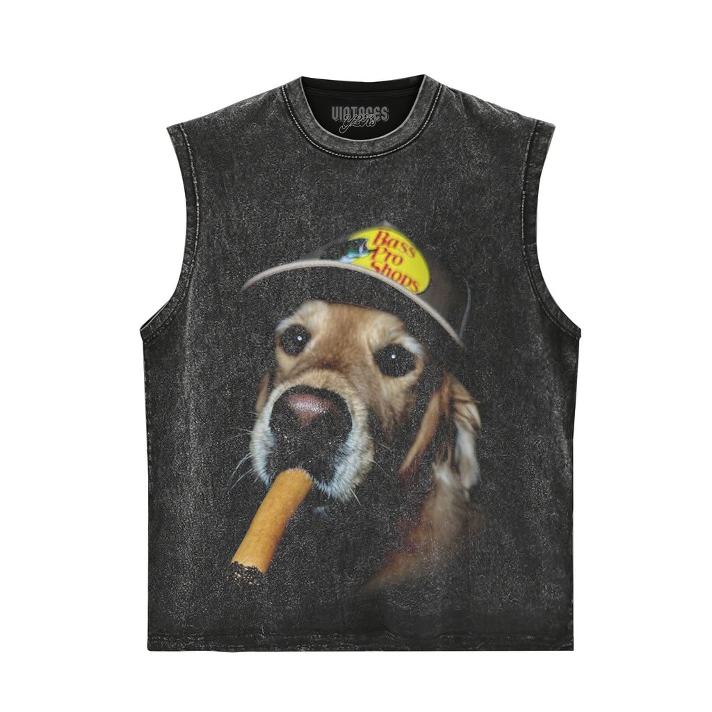 DOG SMOKING TANK TOP & TEE & LONG SLEEVE & LAYERED LS & HOODIE