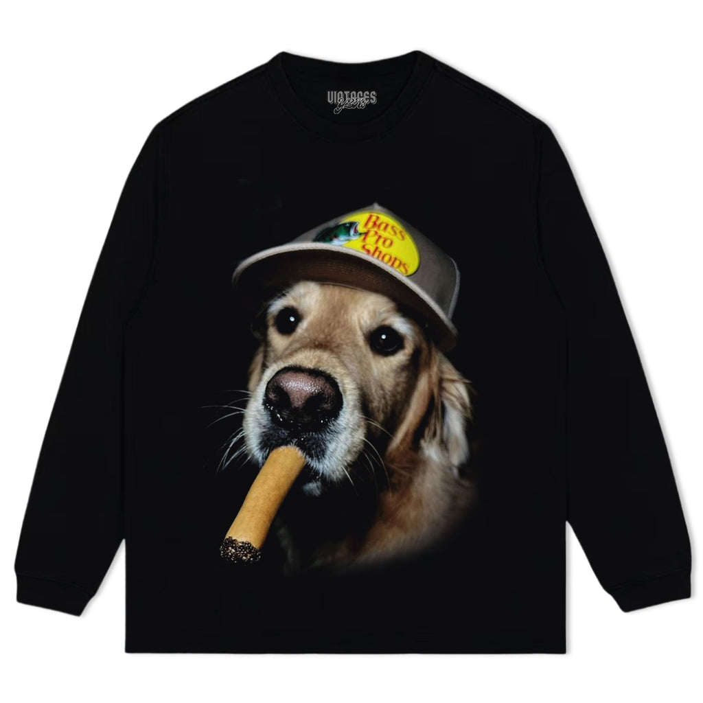 DOG SMOKING TANK TOP & TEE & LONG SLEEVE & LAYERED LS & HOODIE