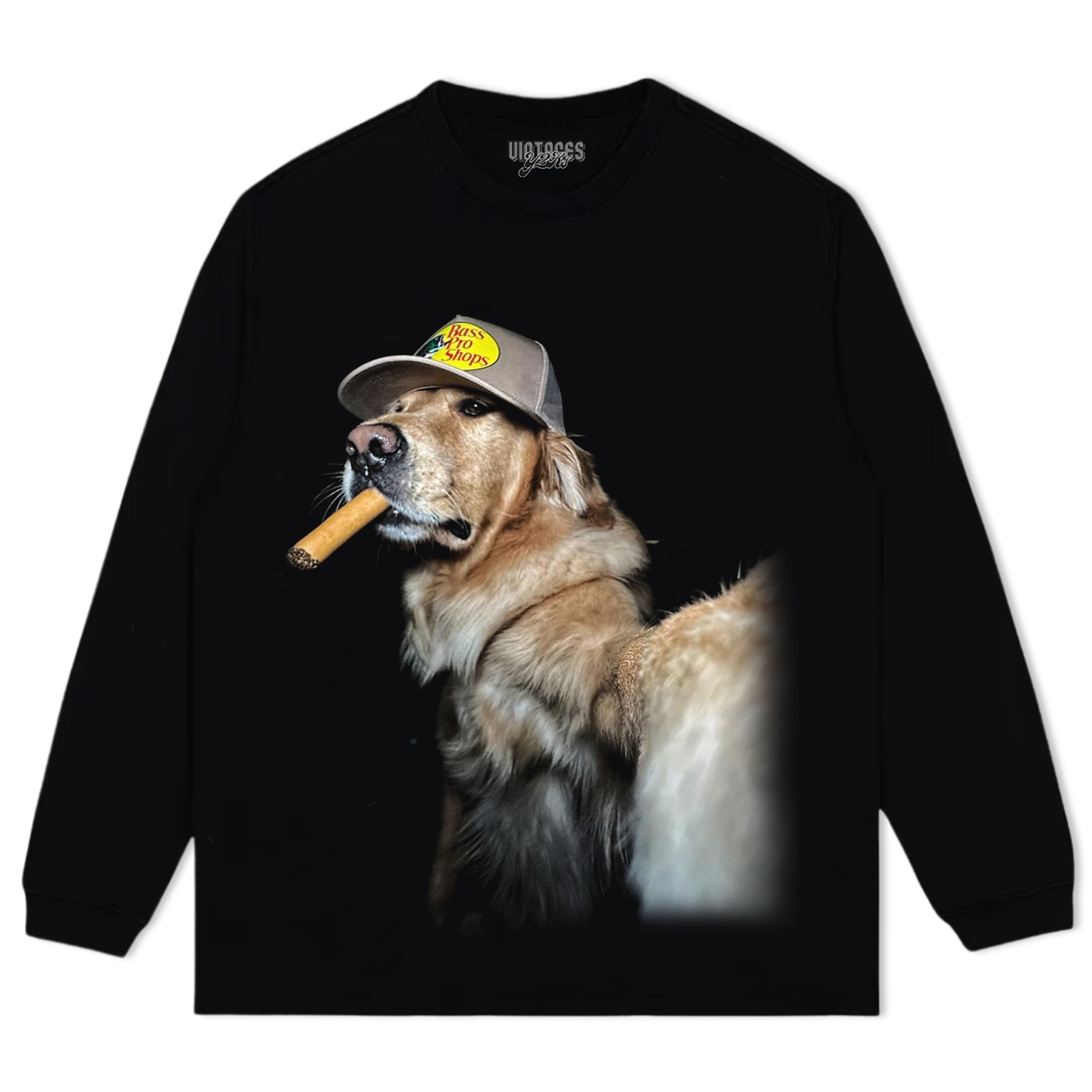 DOG SMOKING V3 TANK TOP & TEE & LONG SLEEVE & LAYERED LS & HOODIE