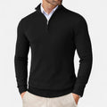 Lightweight Classic Men’s Knit Sweater - Zip Collar, Cotton
