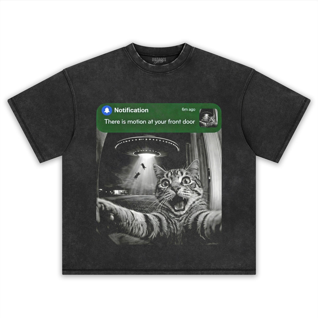 FRONT DOOR RACCOON CAT SURPRISE VISITOR TEE & LS & HOODIE