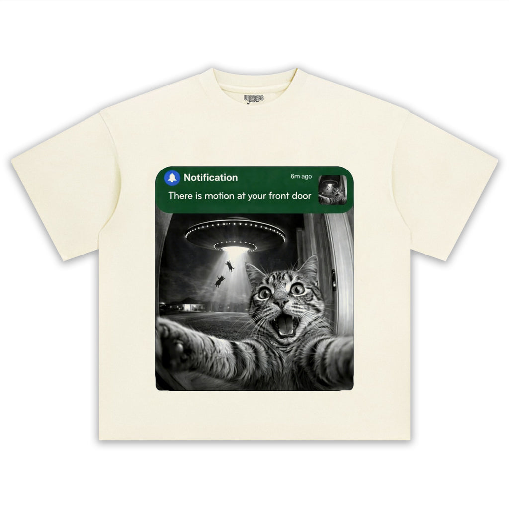 FRONT DOOR RACCOON CAT SURPRISE VISITOR TEE & LS & HOODIE