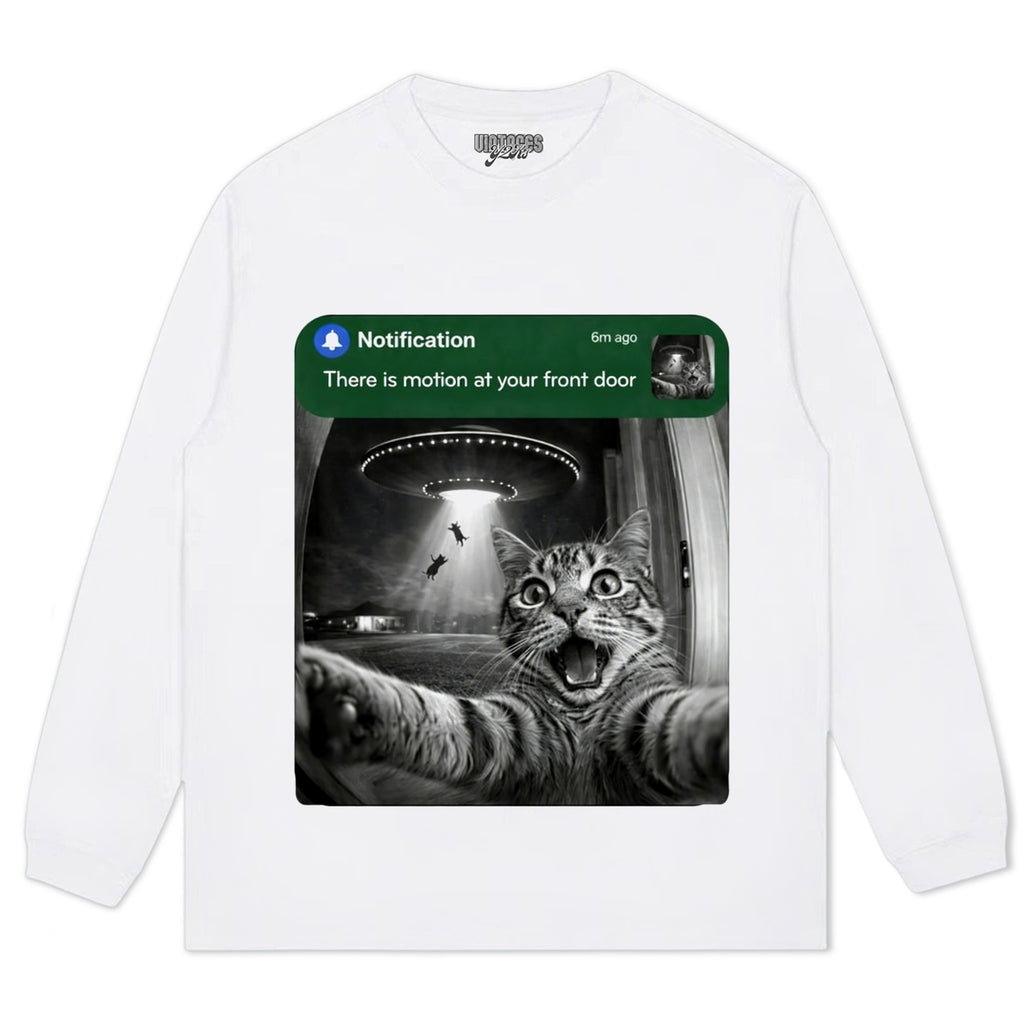FRONT DOOR RACCOON CAT SURPRISE VISITOR TEE & LS & HOODIE