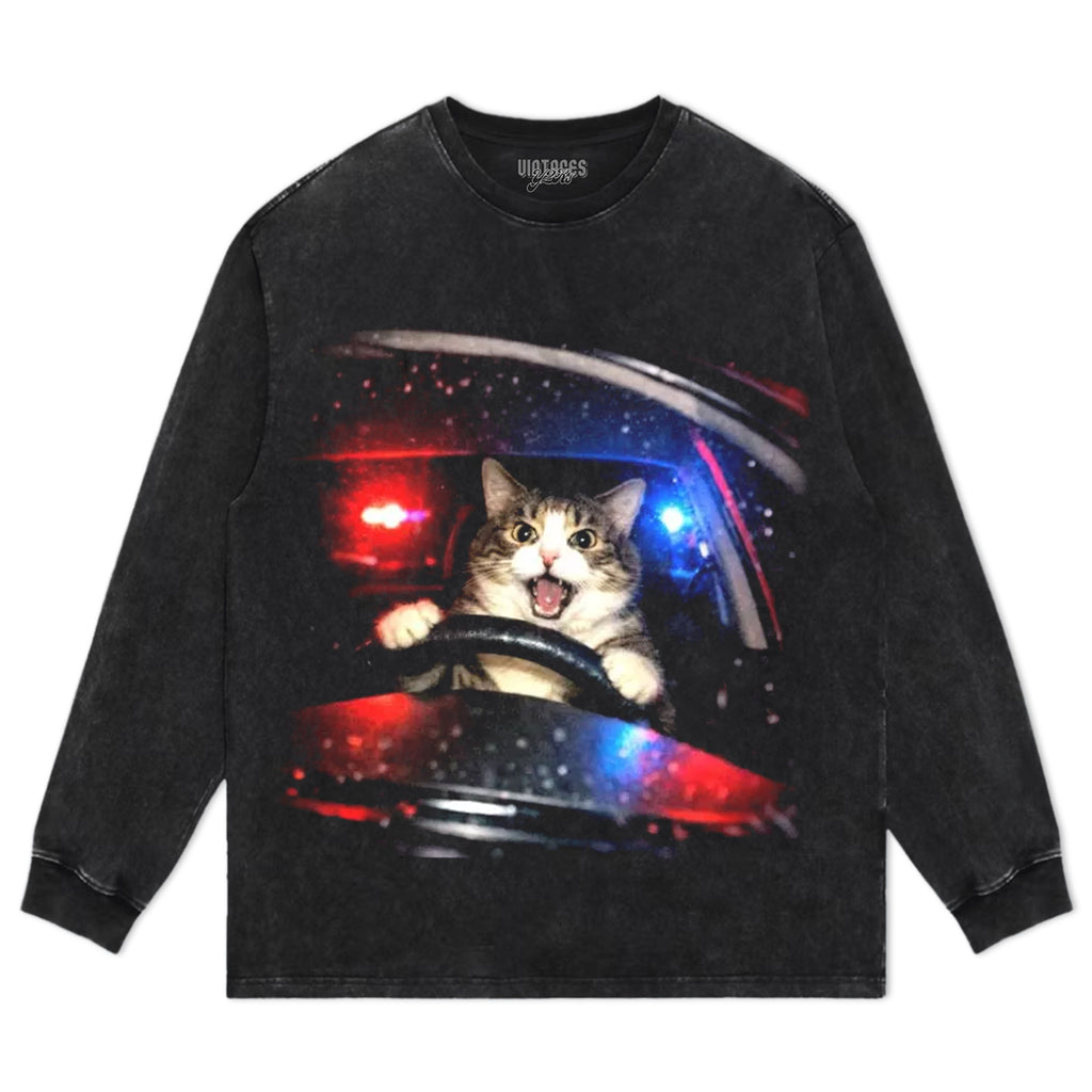 FUNNY CAT TEE & LS & HOODIE