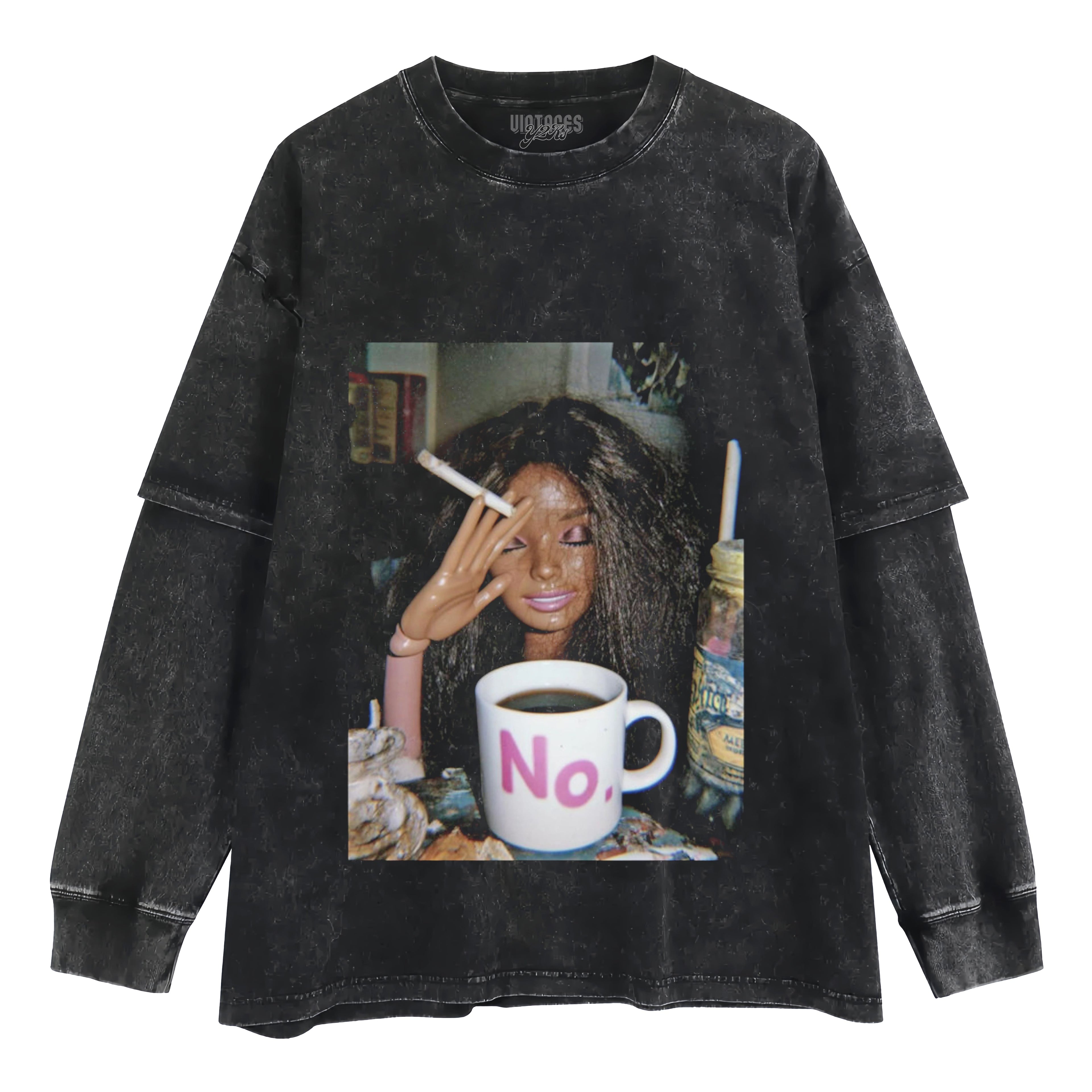 FUNNY DISGUSTING DOLL FACE MEME SMOKING TANK TOP & TEE & LONG SLEEVE & LAYERED LS & HOODIE