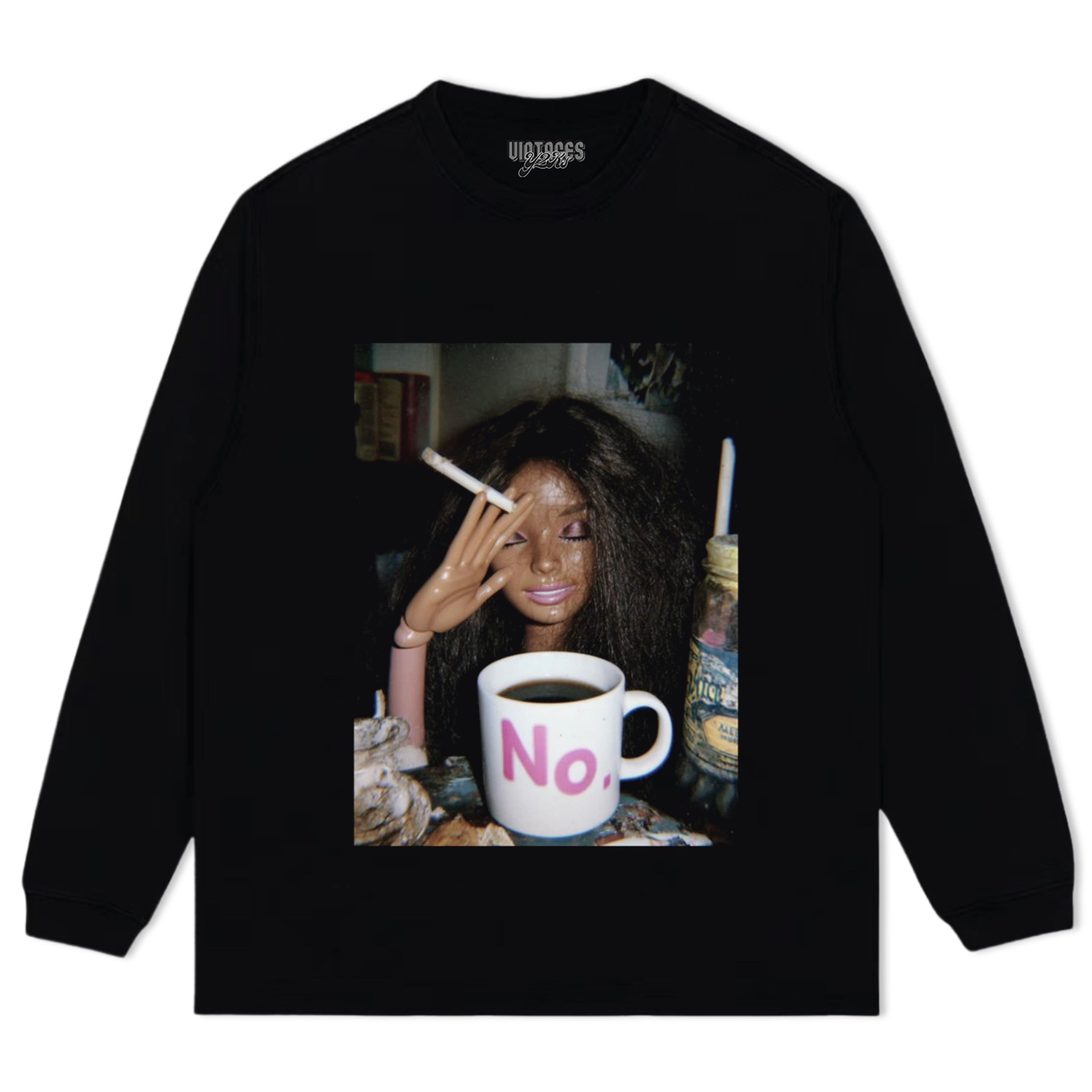 FUNNY DISGUSTING DOLL FACE MEME SMOKING TANK TOP & TEE & LONG SLEEVE & LAYERED LS & HOODIE