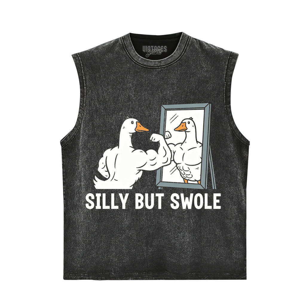 FUNNY SILLY BUT SWOLE GYM GOOSE TANK TOP & TEE & LONG SLEEVE & LAYERED LS & HOODIE
