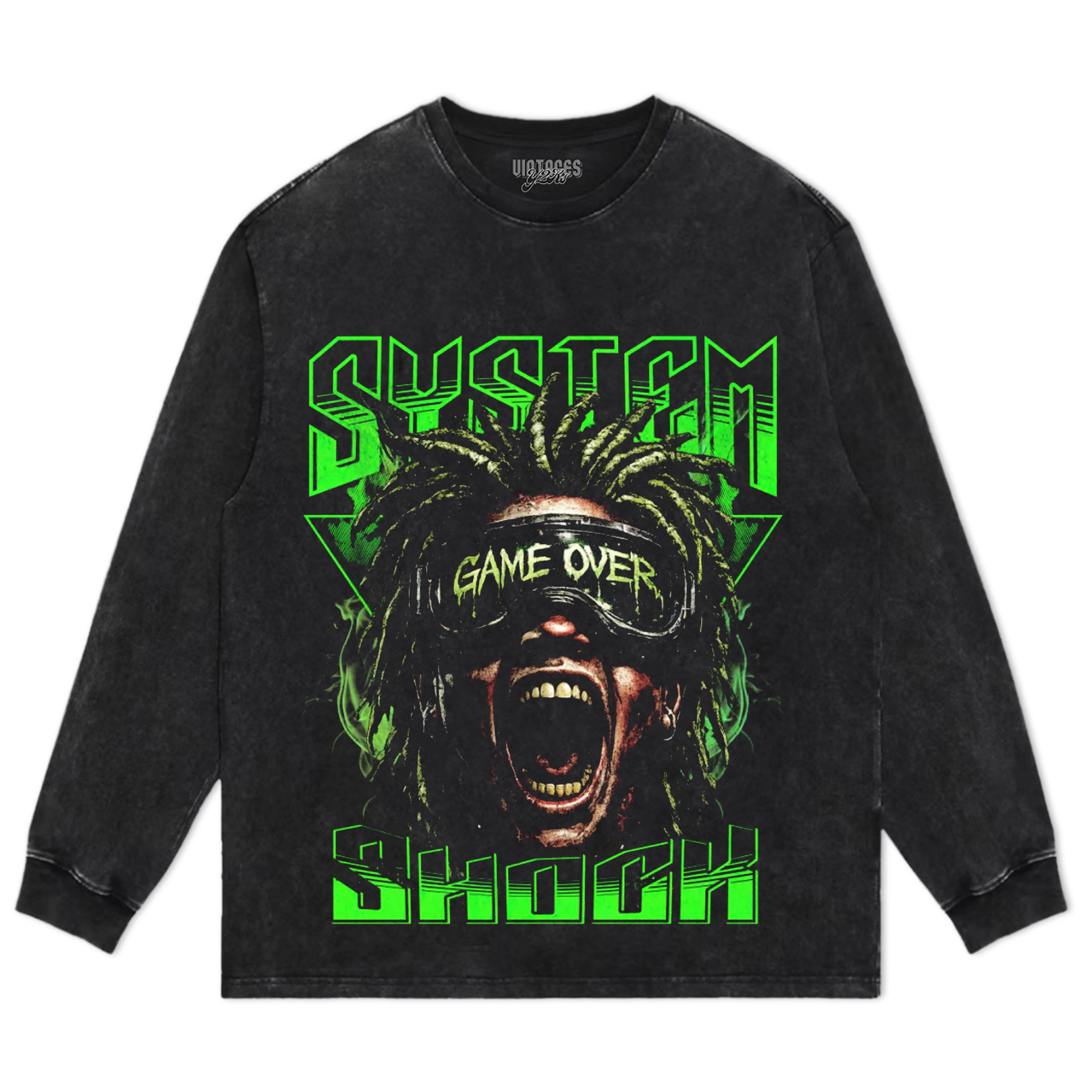 GAME OVER RAGE GRAPHIC STREETWEAR TANK TOP & TEE & LONG SLEEVE & LAYERED LS & HOODIE