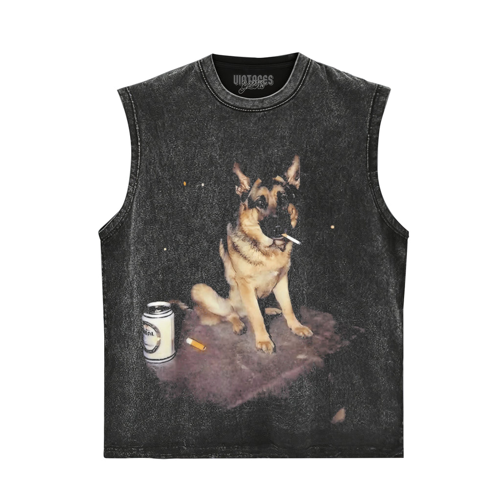 GERMAN SHEPHERD SMOKING MEME TANK TOP & TEE & LONG SLEEVE & LAYERED LS & HOODIE
