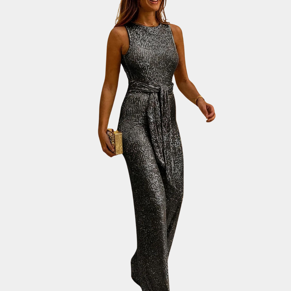 Glamorous women's sequin jumpsuit – fitted design, comfortable fabric, for weddings and parties