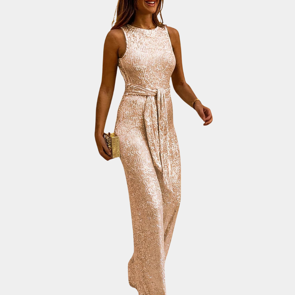 Glamorous women's sequin jumpsuit – fitted design, comfortable fabric, for weddings and parties
