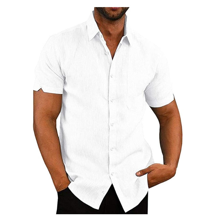 Men's Regular-Fit Polo Shirt in Soft Polyester with Button Closure, Short Sleeve Casual Top for Summer