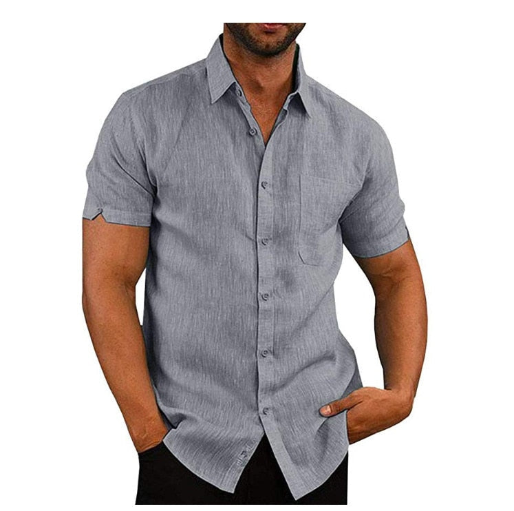 Men's Regular-Fit Polo Shirt in Soft Polyester with Button Closure, Short Sleeve Casual Top for Summer