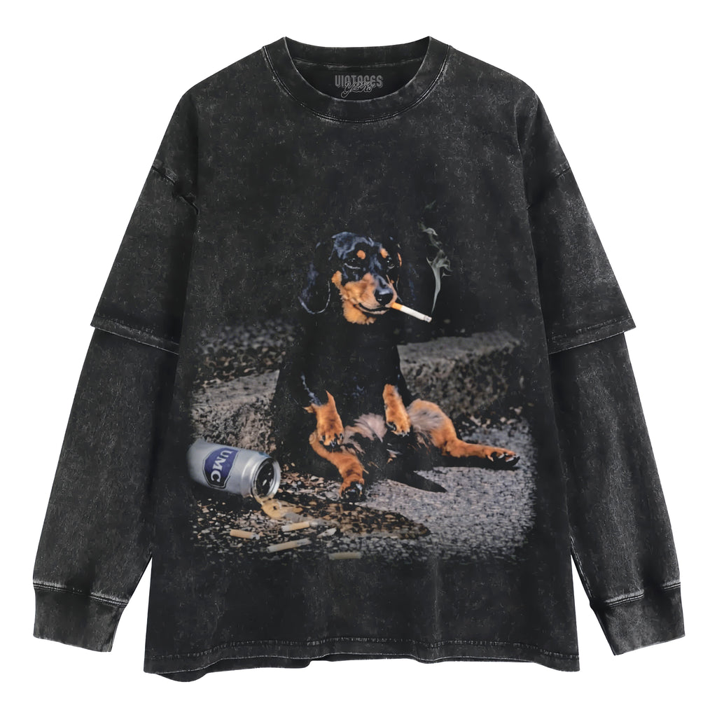 HARD DAYS - DACHSHUND TANK TOP & TEE & LONG SLEEVE & LAYERED LS & HOODIE