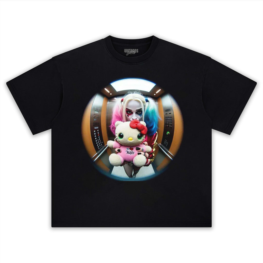 HARLEY QUINN & HELLO KITTY TEE