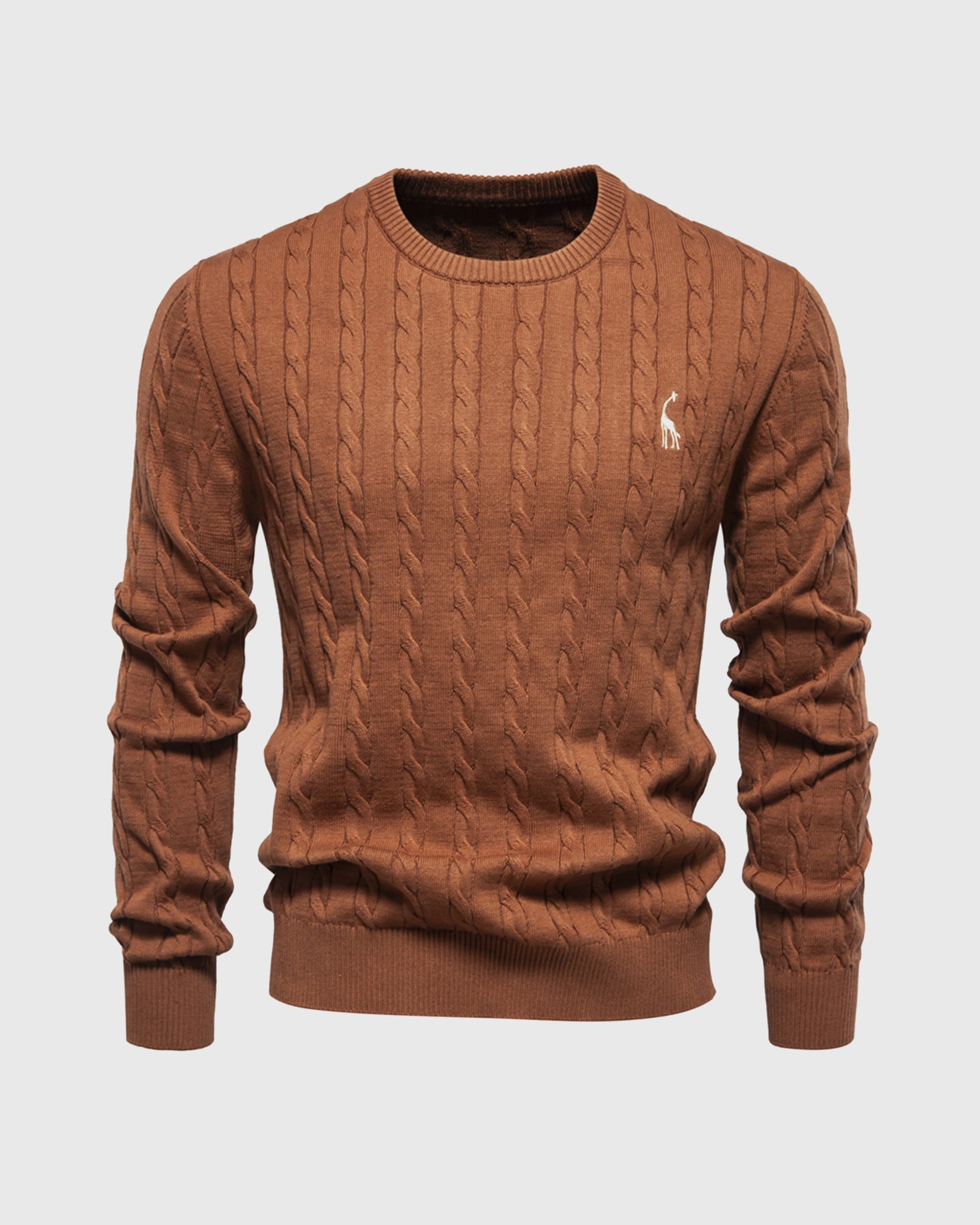 Soft Timeless Men's Cable Knit Sweater - Crewneck, Cotton