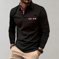 Breathable men’s long sleeve polo shirt – classic design, soft fabric, for summer