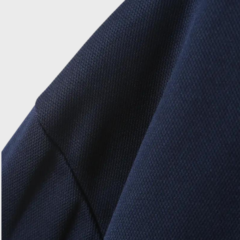 Breathable men’s long sleeve polo shirt – classic design, soft fabric, for summer