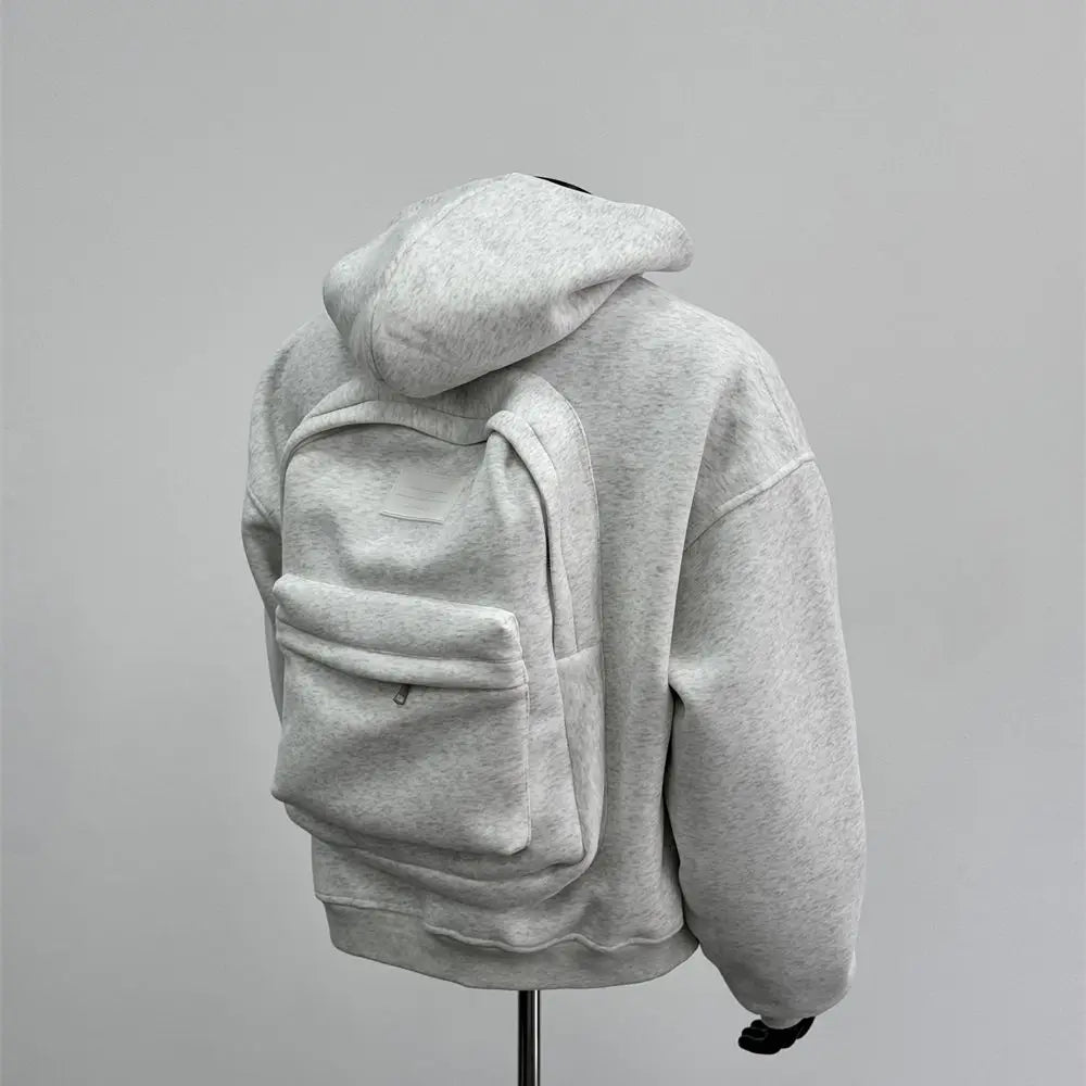 Hooded Sweatshirt with Backpack Design for Men, Casual Stylish Hoodie for Everyday Comfort