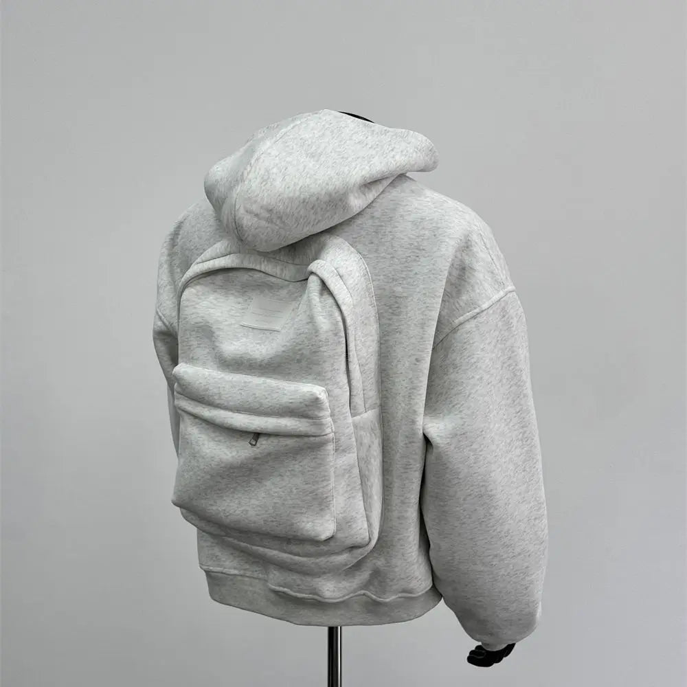 Hooded Sweatshirt with Backpack Design for Men, Casual Stylish Hoodie for Everyday Comfort