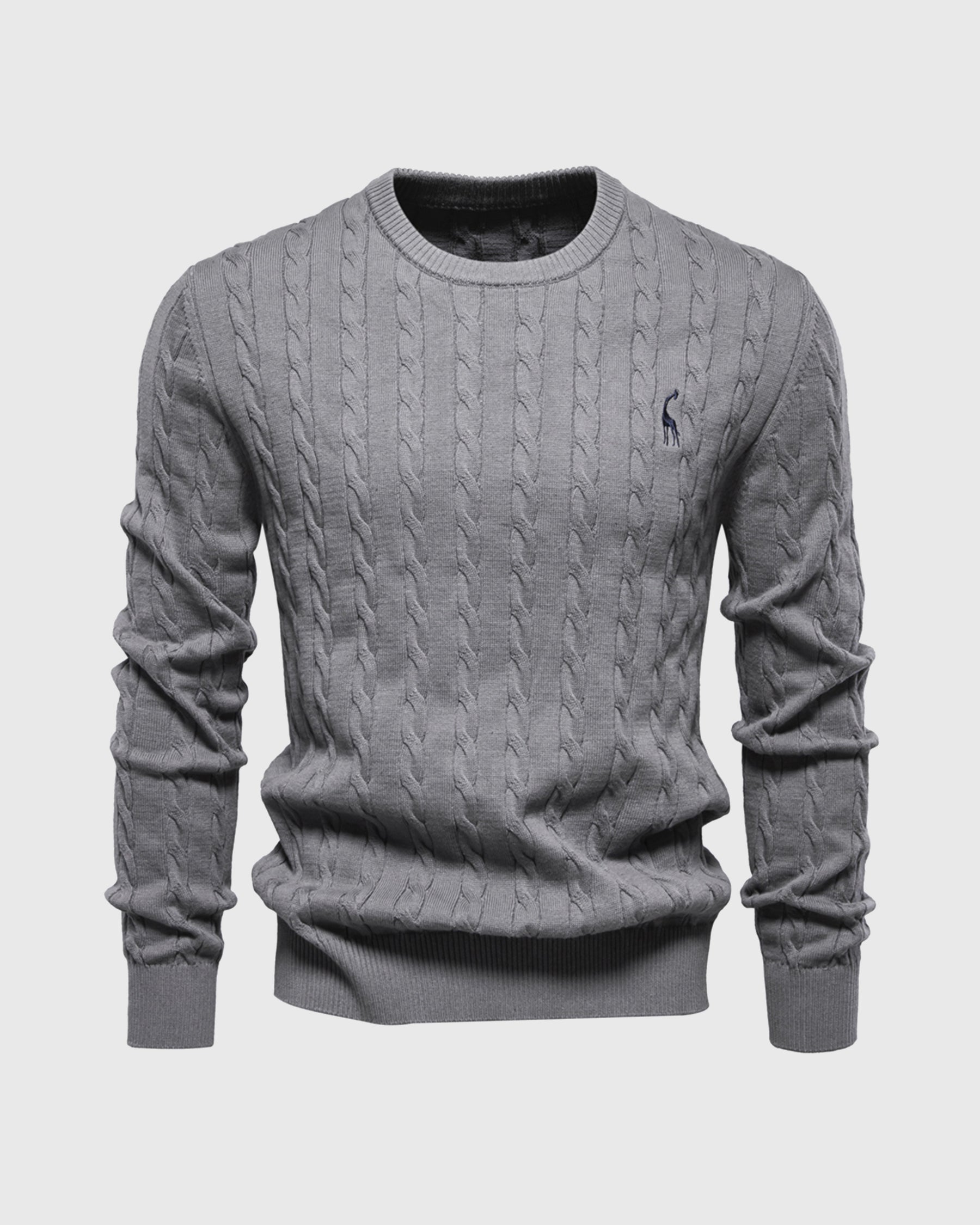 Soft Timeless Men's Cable Knit Sweater - Crewneck, Cotton