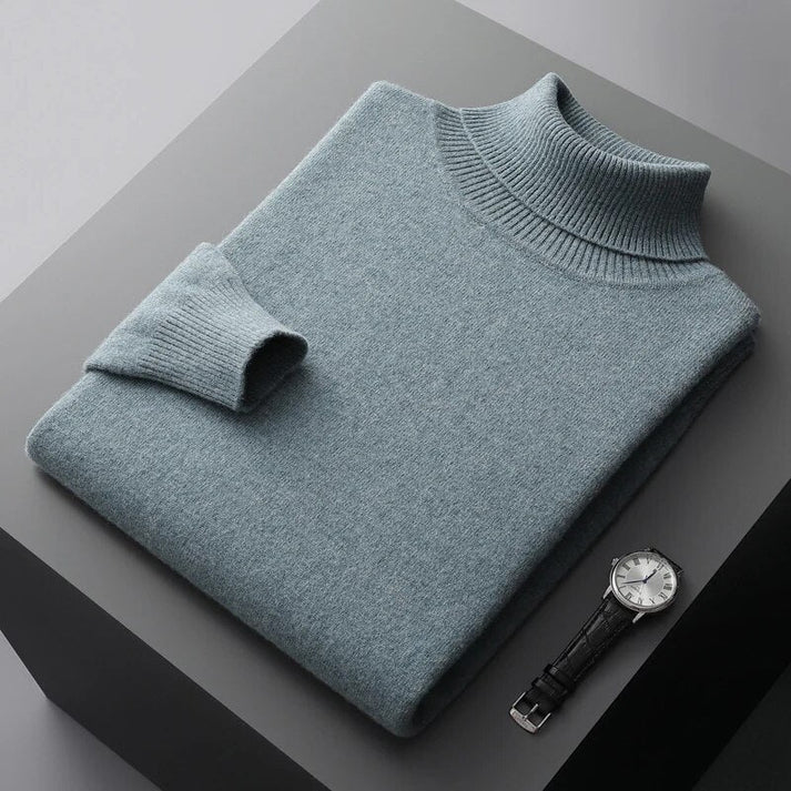 Soft Classic Men's Turtleneck Sweater - Cashmere, Warm Wear
