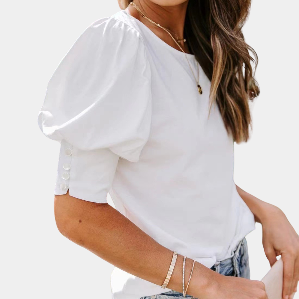 Lightweight & breathable women’s blouse – relaxed fit, cotton, for everyday wear