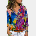 Lightweight & flattering women’s blouse – colorful summer design, breathable material, for any occasion