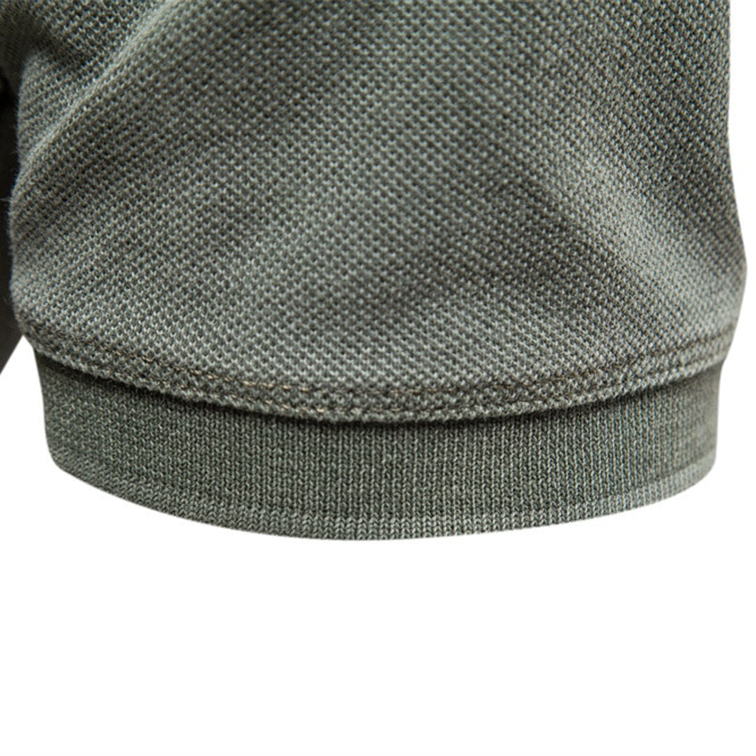 Breathable men's polo shirt – relaxed fit, lightweight polyester, for everyday and office use