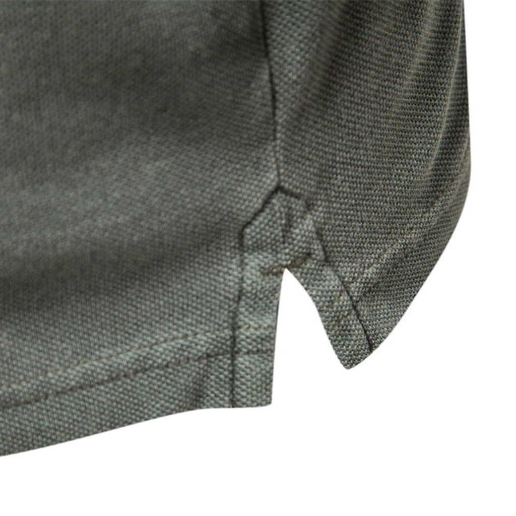 Breathable men's polo shirt – relaxed fit, lightweight polyester, for everyday and office use