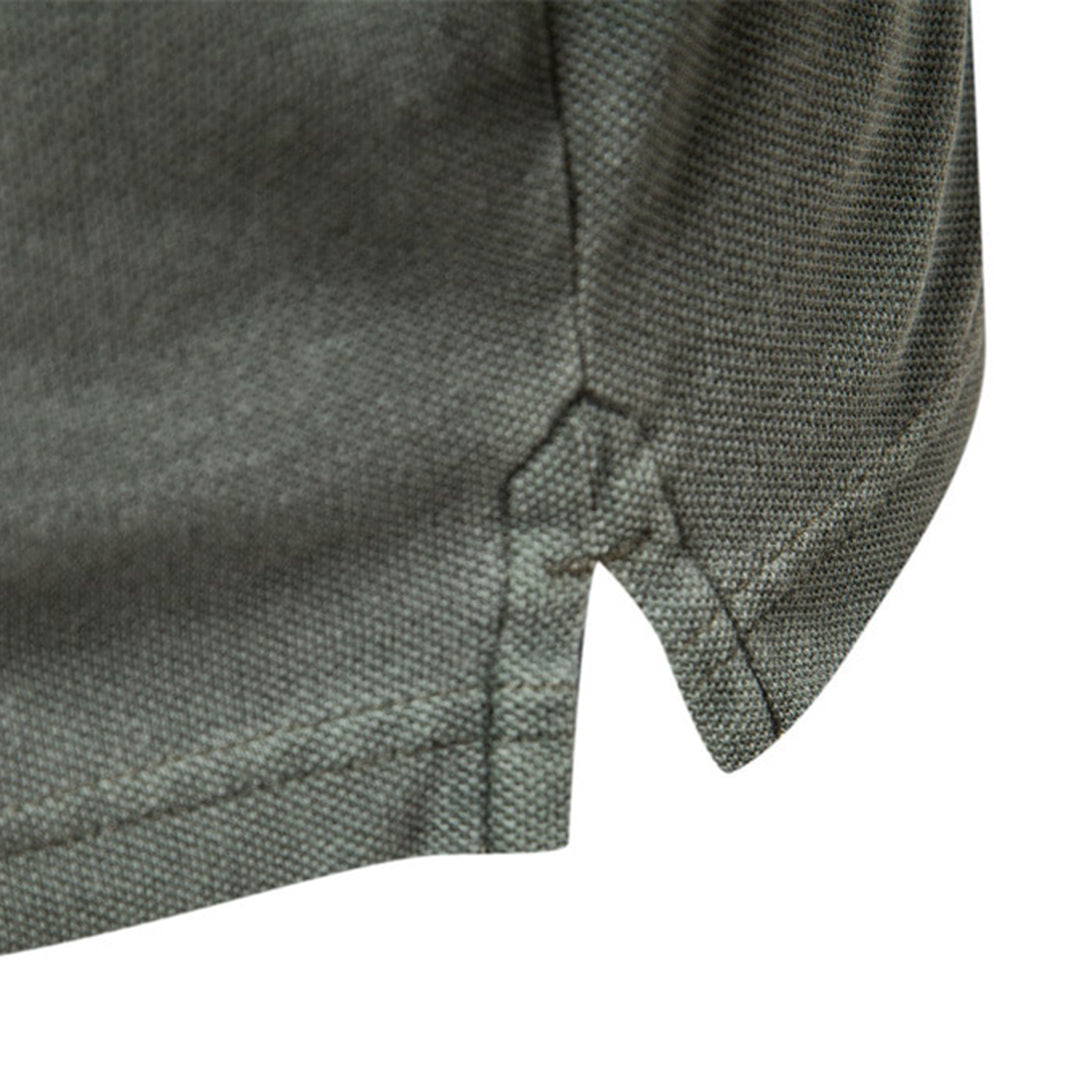 Breathable men's polo shirt – relaxed fit, lightweight polyester, for everyday and office use