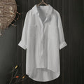Elegant Loose Fit Button Down Shirt for Women - Stylish Blouse for Work and Casual Wear