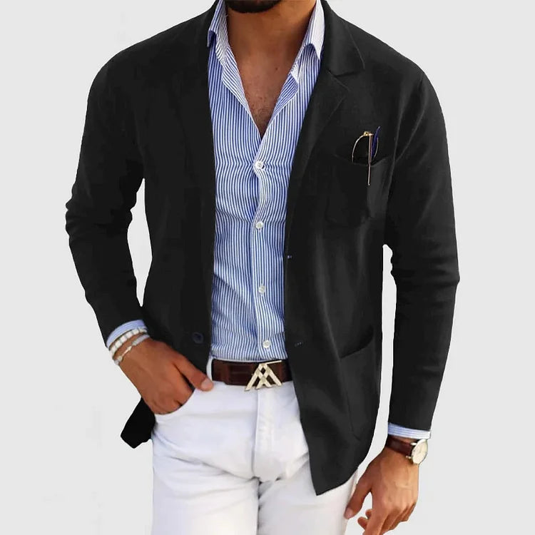 Lightweight men's blazer jacket – classic tailored fit, premium fabric, for formal occasions