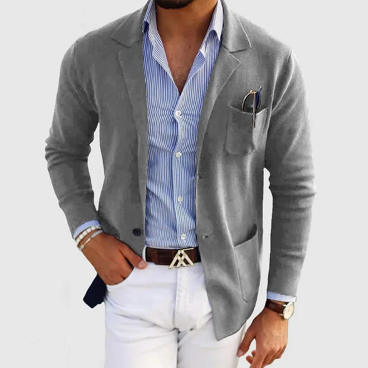 Lightweight men's blazer jacket – classic tailored fit, premium fabric, for formal occasions