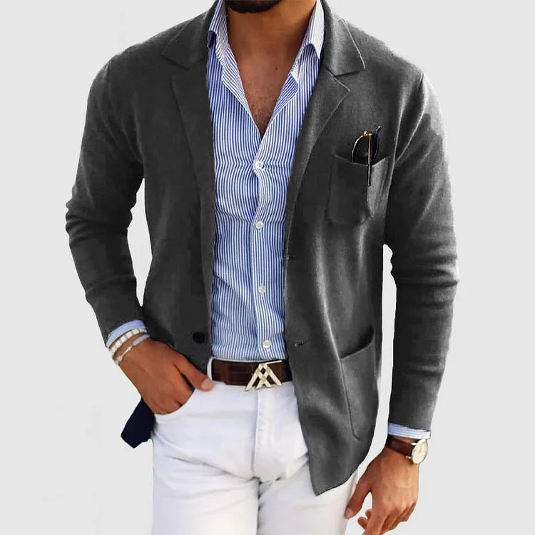 Lightweight men's blazer jacket – classic tailored fit, premium fabric, for formal occasions