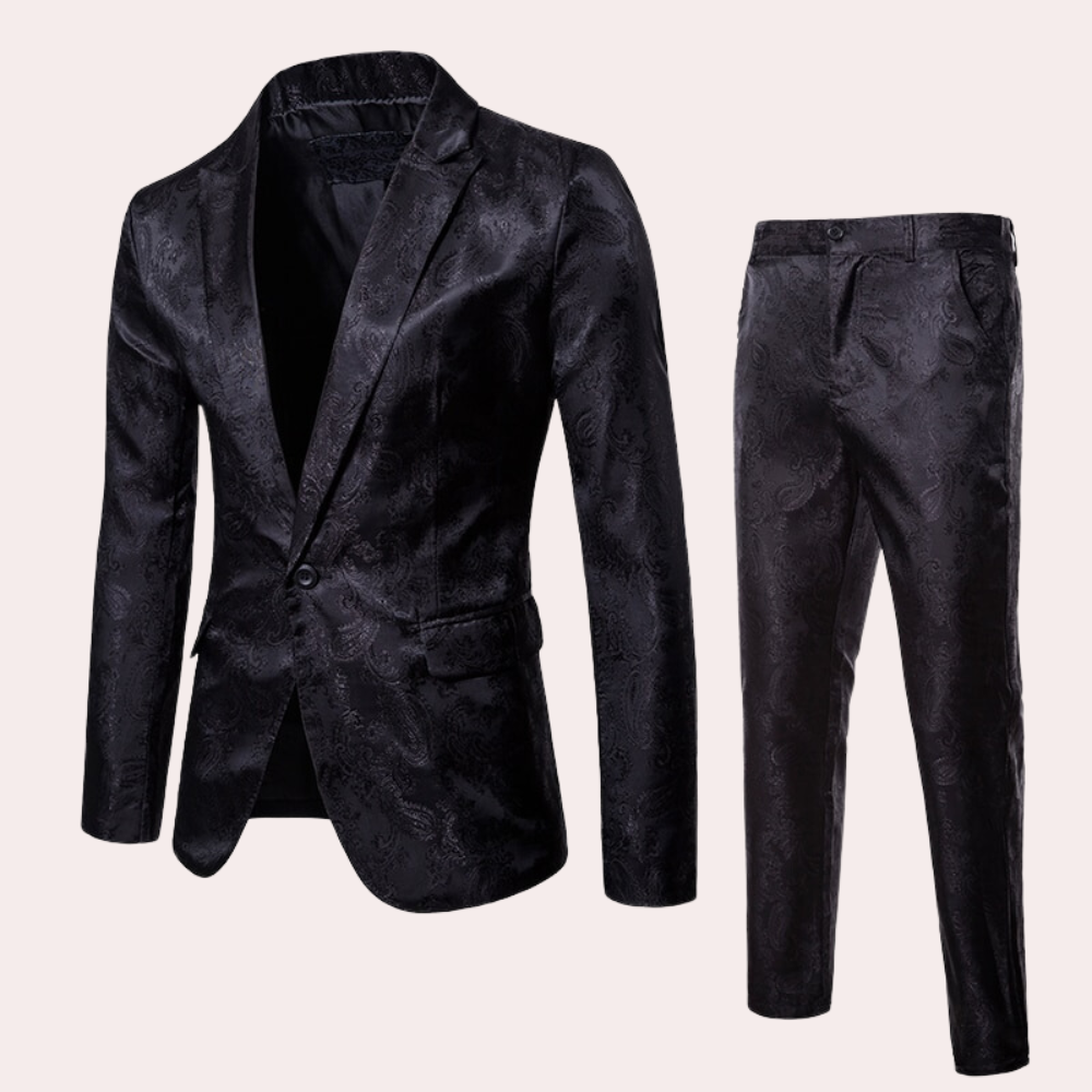 Lightweight men's suit – tailored blazer and trousers, breathable fabric, for formal occasions