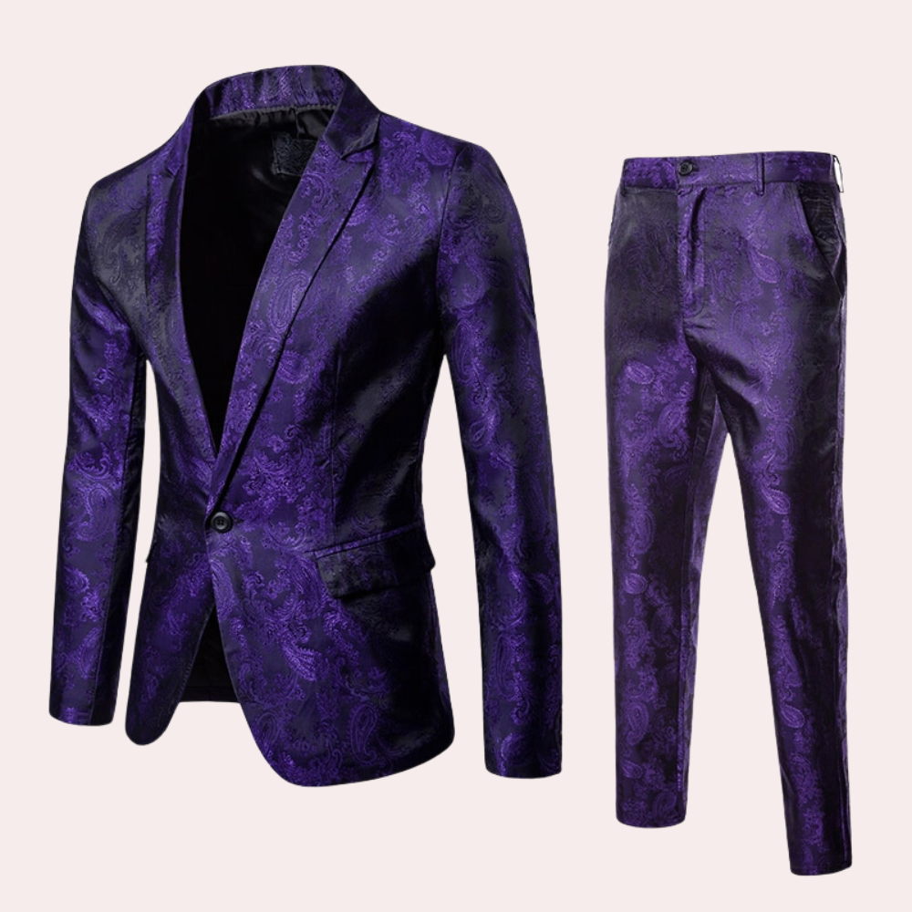 Lightweight men's suit – tailored blazer and trousers, breathable fabric, for formal occasions