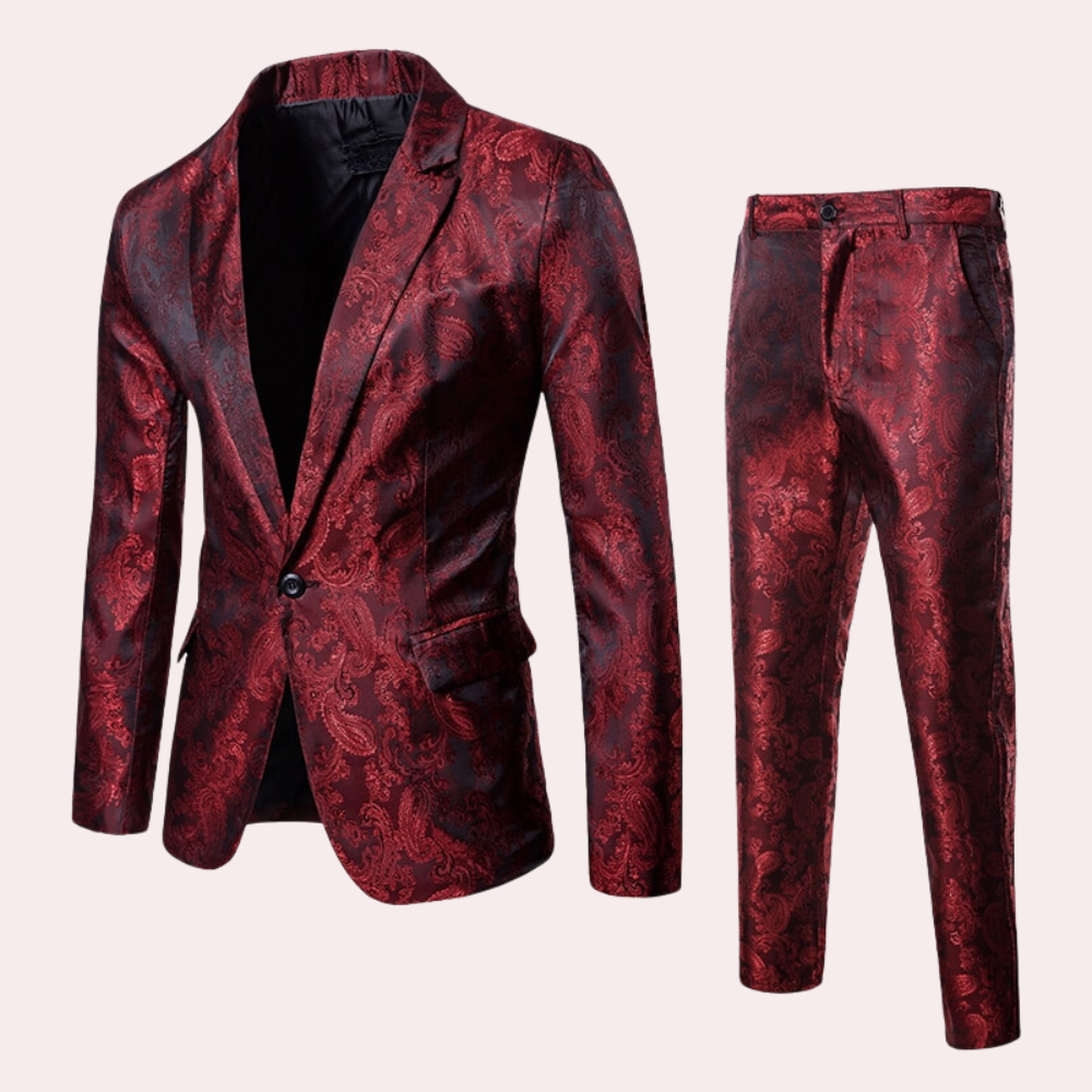 Lightweight men's suit – tailored blazer and trousers, breathable fabric, for formal occasions