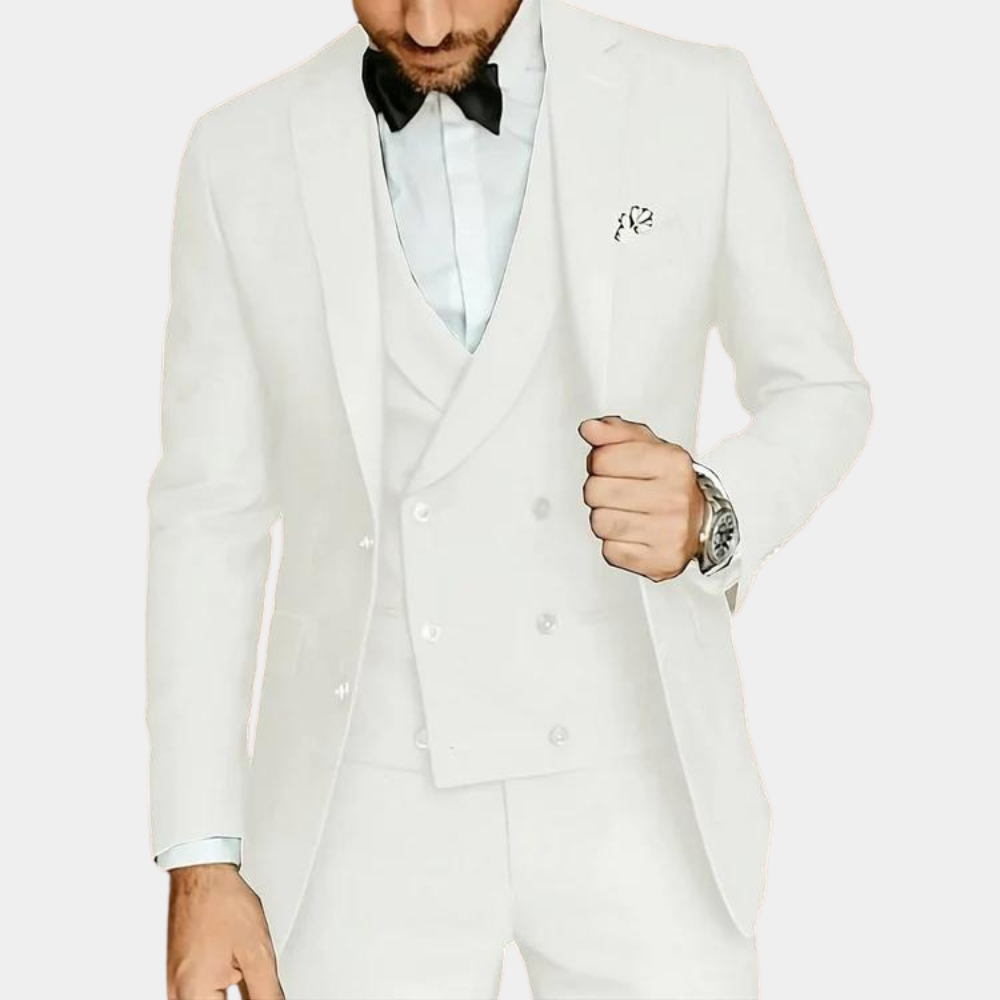 Lightweight men's suit – tailored fit, high-quality fabric, for summer weddings