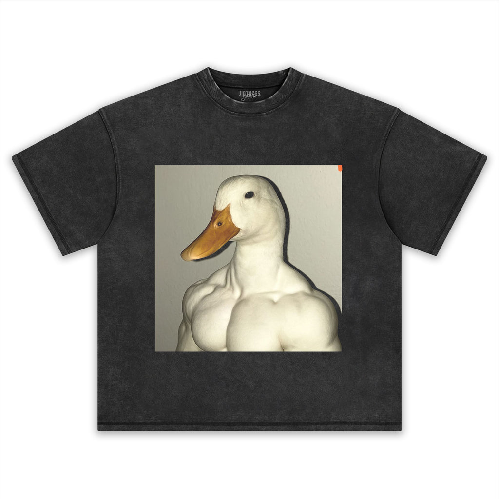 MUSCLE GOOSE MEME TEE & LS & HOODIE