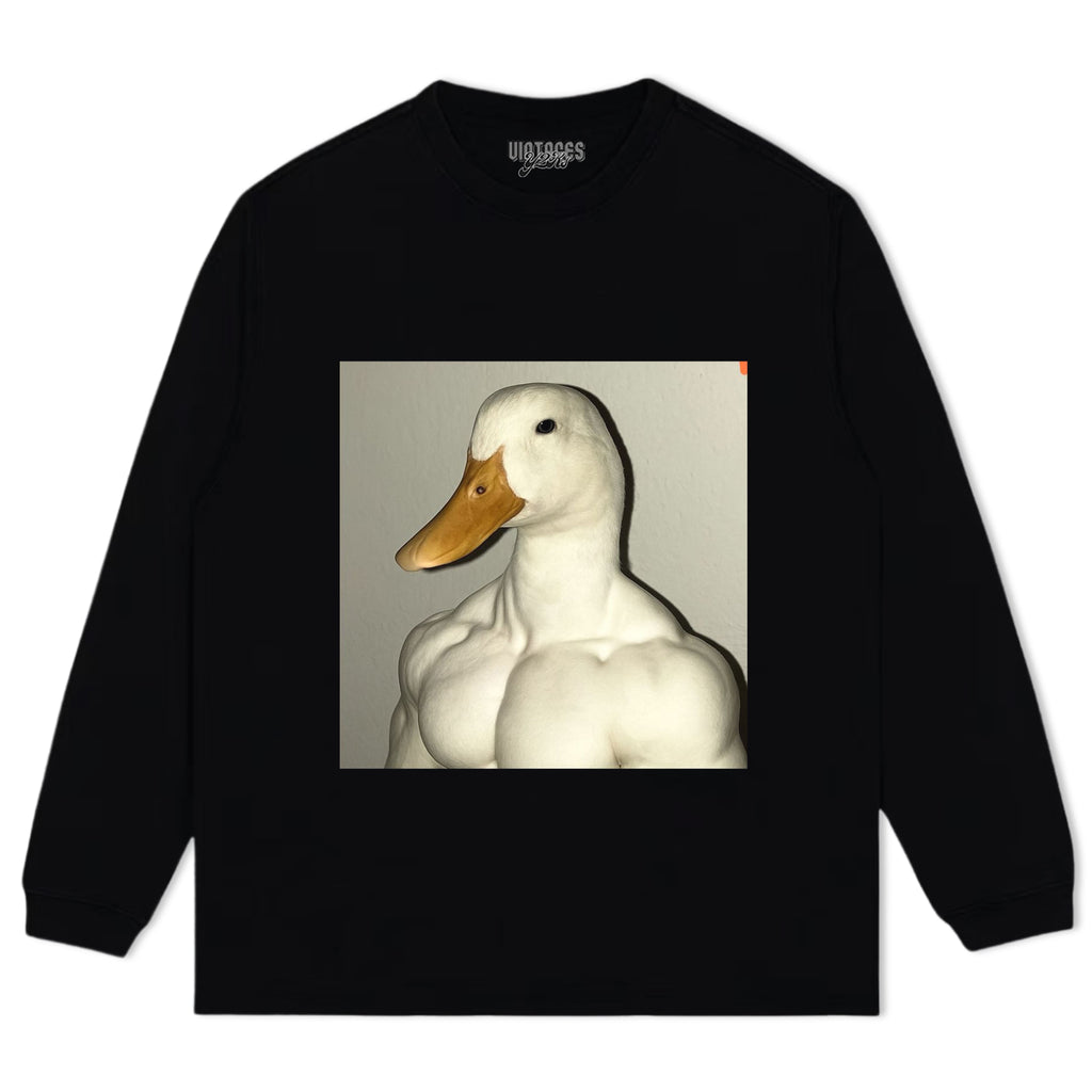 MUSCLE GOOSE MEME TEE & LS & HOODIE
