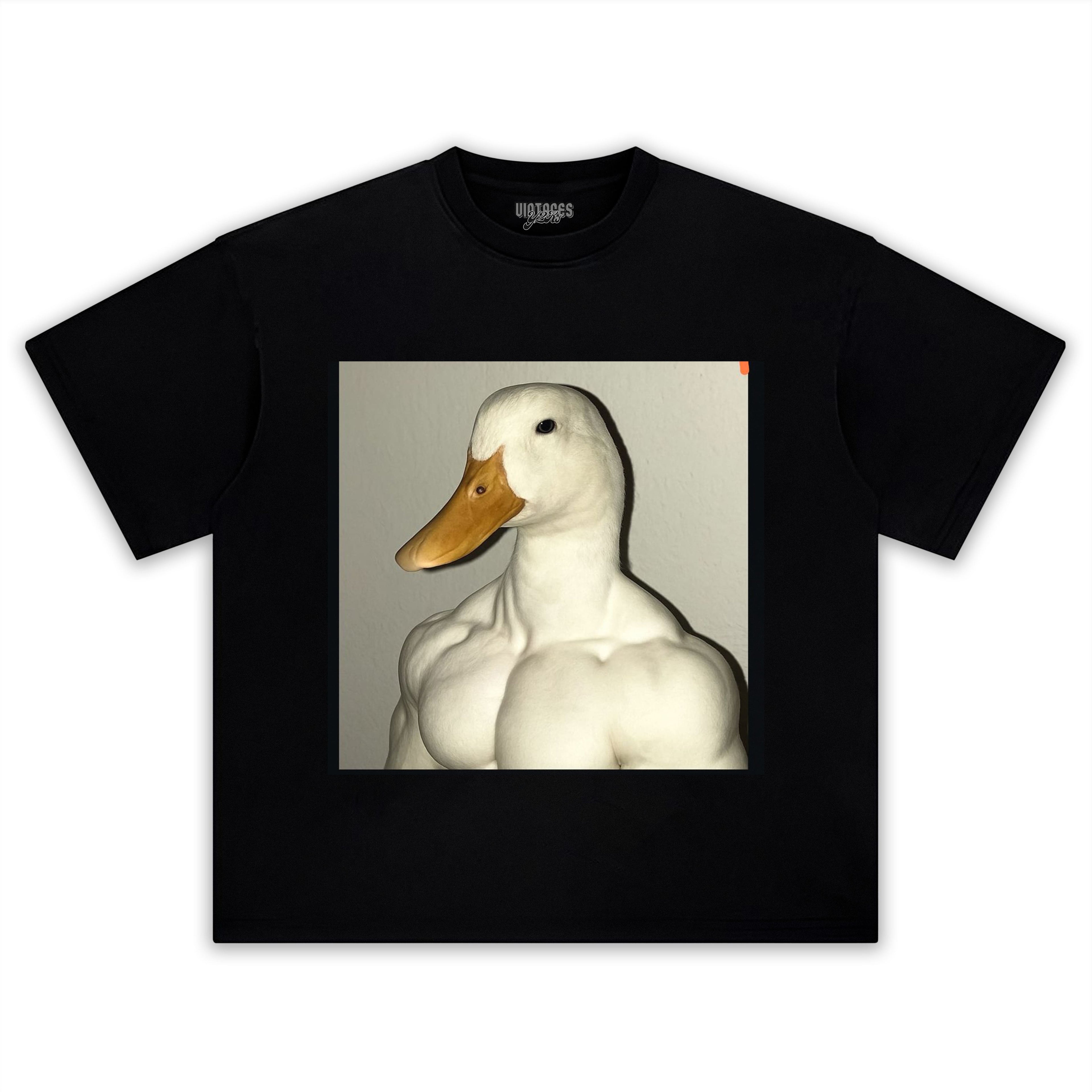 MUSCLE GOOSE MEME TEE & LS & HOODIE