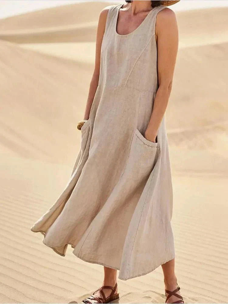 Casual Maxi Dress for Women with Pockets, Comfortable Long Dress for Any Occasion